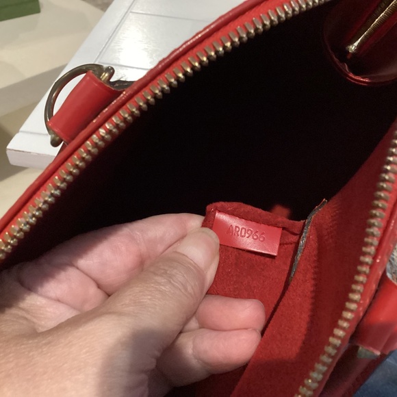 Louis Vuitton Red Epi Alma PM Handbag - Picture 8 of 8